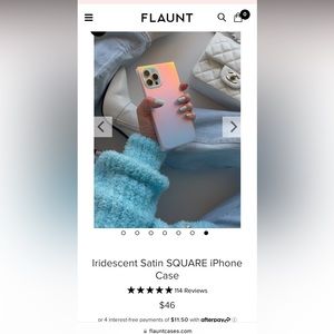 FLAUNT - Iridescent Satin SQUARE iPhone 13 Pro Case 🌈